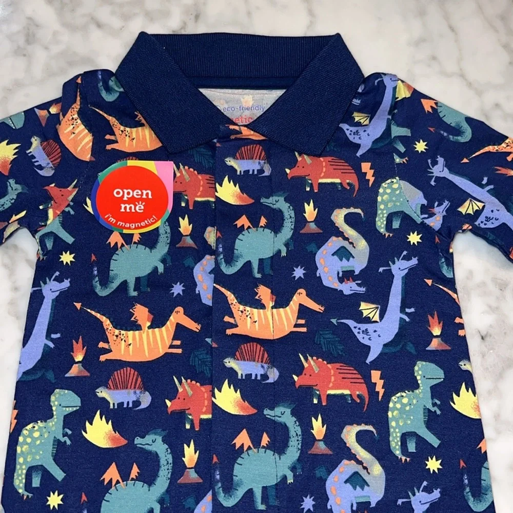 NWT MAGNETIC ME DINO ROMPER - Picture 6 of 8